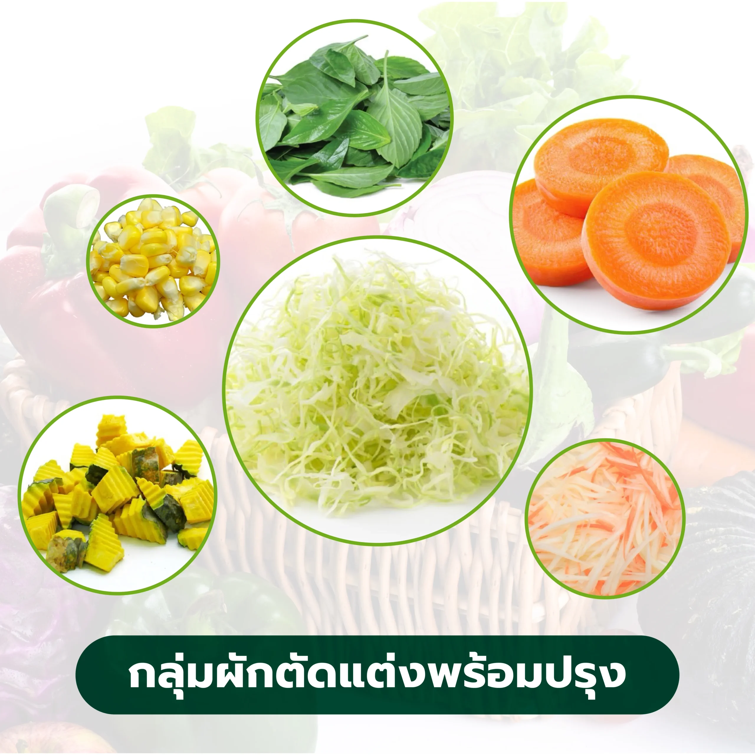 กลุ่มผักตัดแต่งพร้อมปรุง